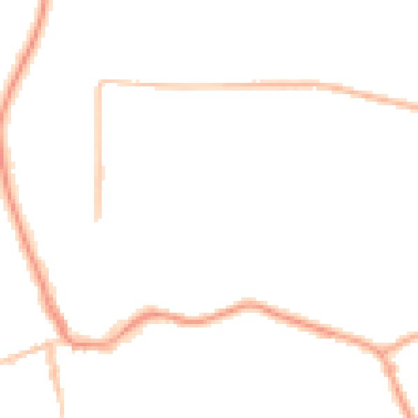 Night-time road noise heatmap for CH48 5EA