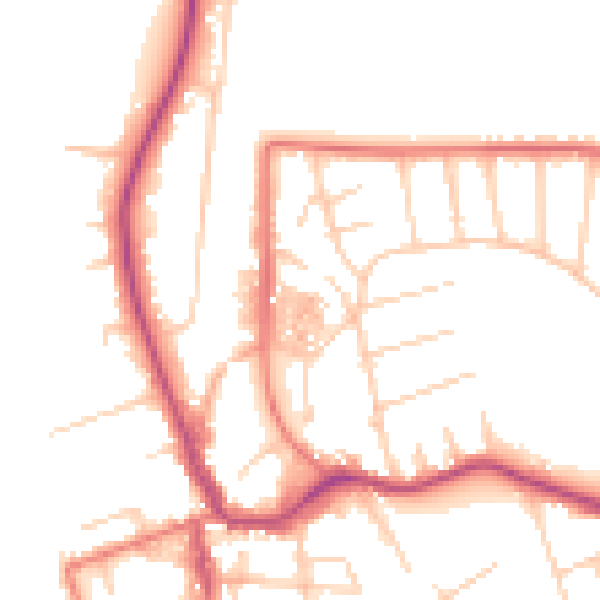 Daytime road noise heatmap for CH48 5ES