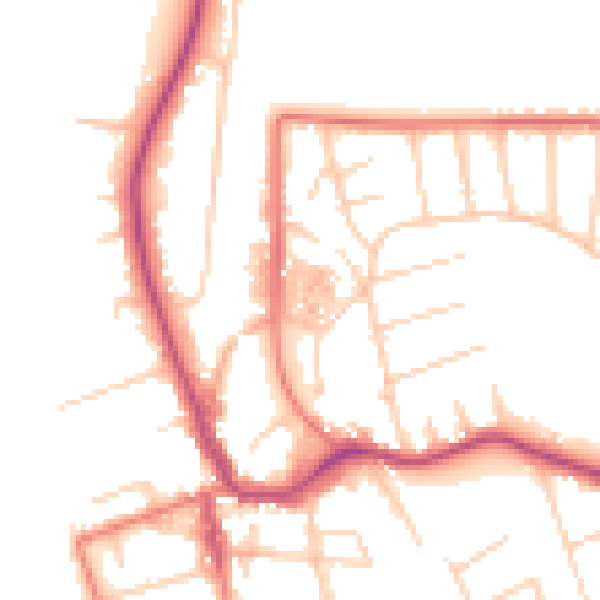 Daytime road noise heatmap for CH48 5EU