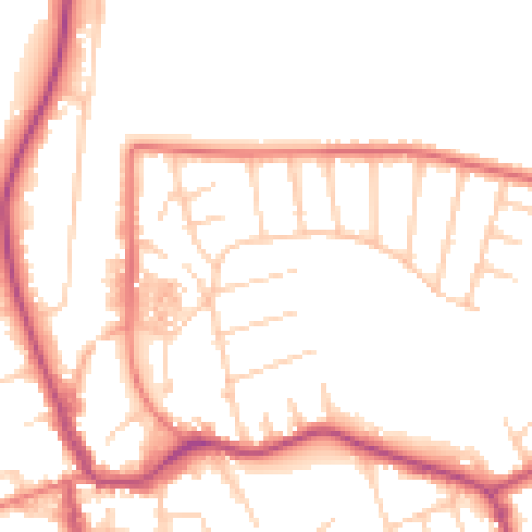 Daytime road noise heatmap for CH48 5EY