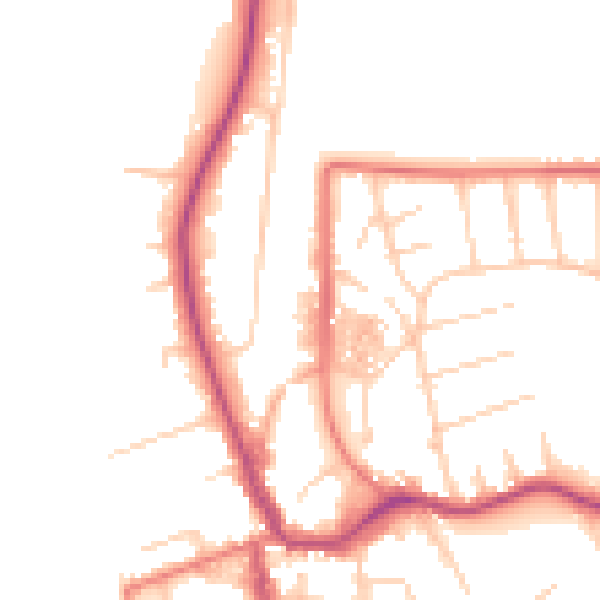 Daytime road noise heatmap for CH48 5HA