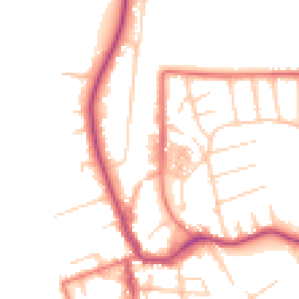 Daytime road noise heatmap for CH48 5HB