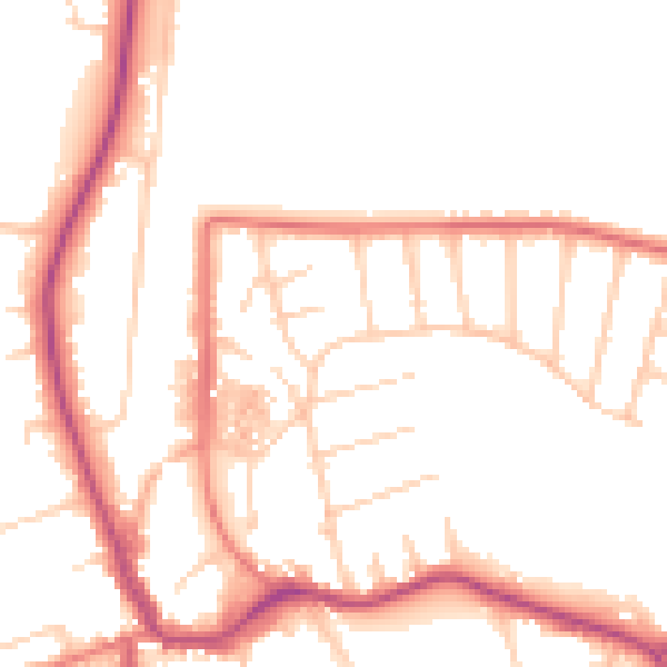 Daytime road noise heatmap for CH48 5HE