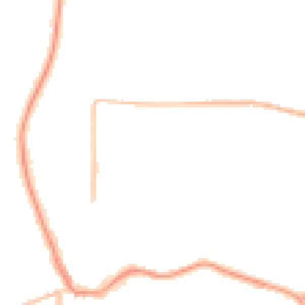 Night-time road noise heatmap for CH48 5HE