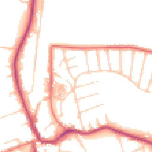 Daytime road noise heatmap for CH48 5HH