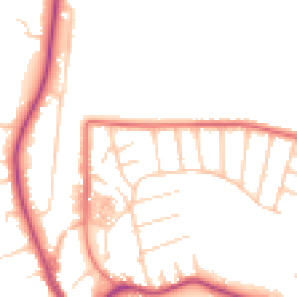 Daytime road noise heatmap for CH48 5HN