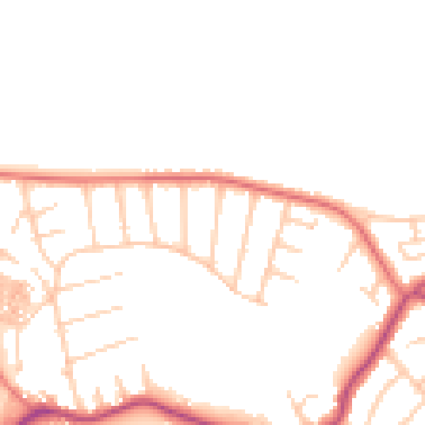 Daytime road noise heatmap for CH48 5JA