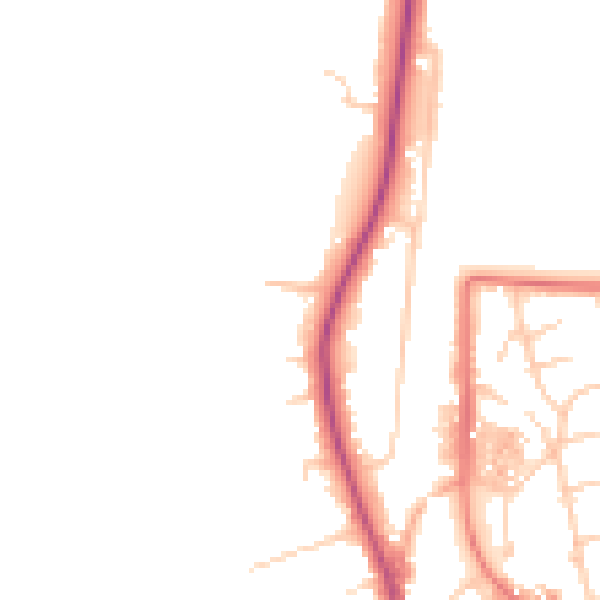 Daytime road noise heatmap for CH48 5JQ