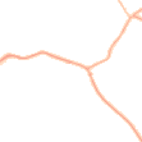 Night-time road noise heatmap for CH48 7ER