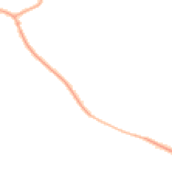 Night-time road noise heatmap for CH48 8AS