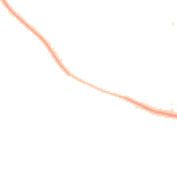 Night-time road noise heatmap for CH48 8AX