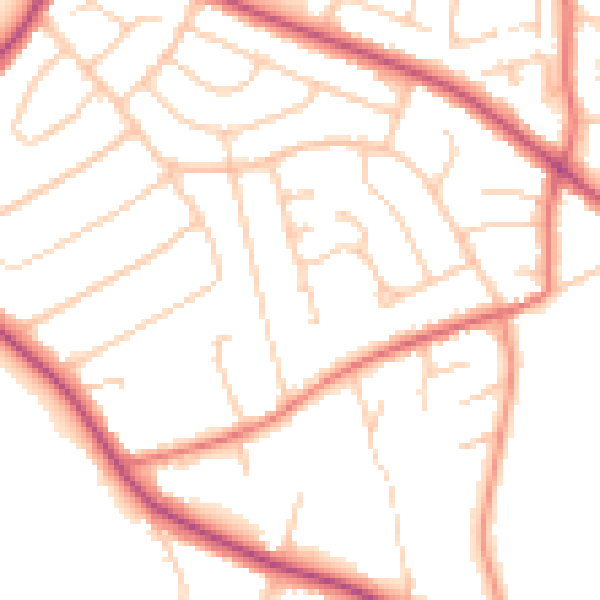 Daytime road noise heatmap for CH48 9XX