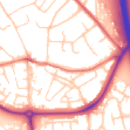 Daytime road noise heatmap for CH49 0TG