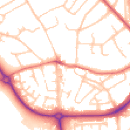 Daytime road noise heatmap for CH49 0TH