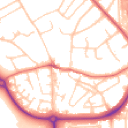 Daytime road noise heatmap for CH49 0TJ