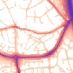 Daytime road noise heatmap for CH49 0TN