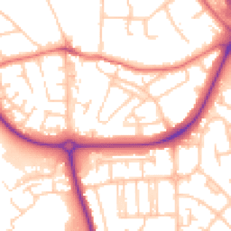 Daytime road noise heatmap for CH49 0TZ
