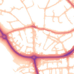 Daytime road noise heatmap for CH49 0WB