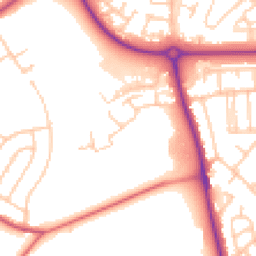 Daytime road noise heatmap for CH49 0WD