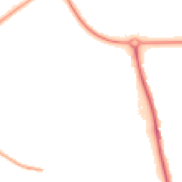 Night-time road noise heatmap for CH49 0WN