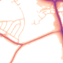 Daytime road noise heatmap for CH49 1AF