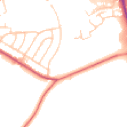 Daytime road noise heatmap for CH49 1AH