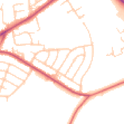 Daytime road noise heatmap for CH49 1SN