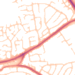 Daytime road noise heatmap for CH49 2PT