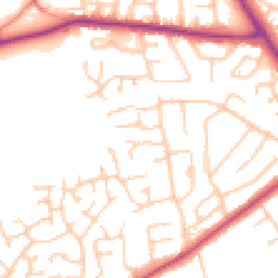 Daytime road noise heatmap for CH49 2RQ
