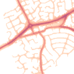 Daytime road noise heatmap for CH49 3AN