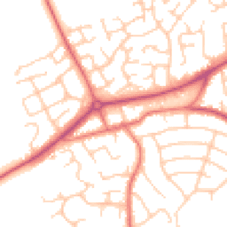 Daytime road noise heatmap for CH49 3GS