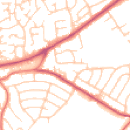 Daytime road noise heatmap for CH49 3NB