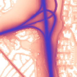 Daytime road noise heatmap for CH49 4GY