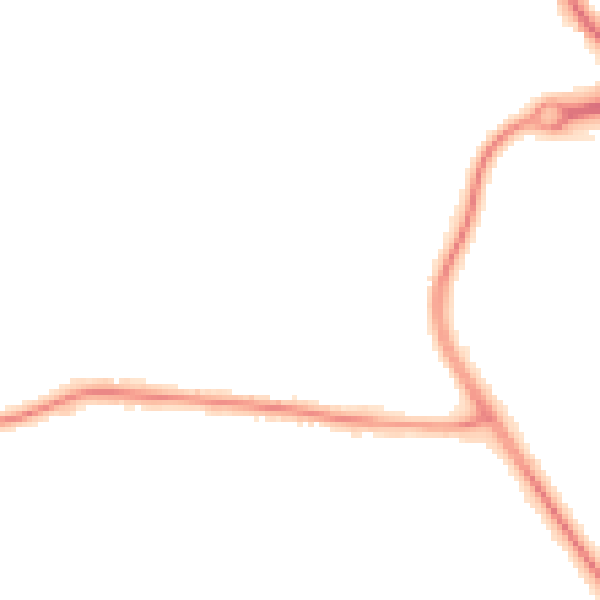 Night-time road noise heatmap for CH49 4LS