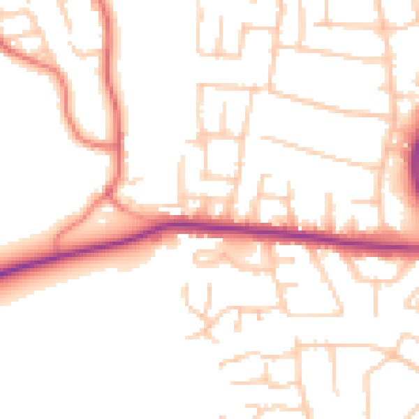 Daytime road noise heatmap for CH49 4QB