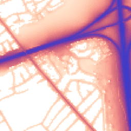 Daytime road noise heatmap for CH49 4QZ