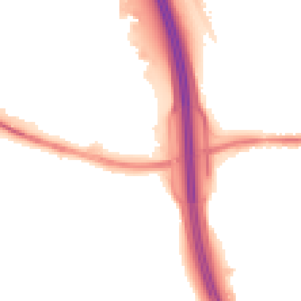 Night-time road noise heatmap for CH49 5LH