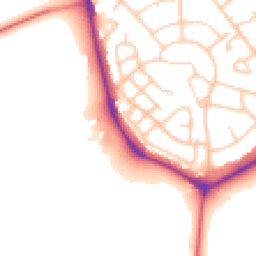 Daytime road noise heatmap for CH49 5NF