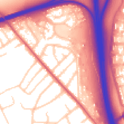 Daytime road noise heatmap for CH49 6JS