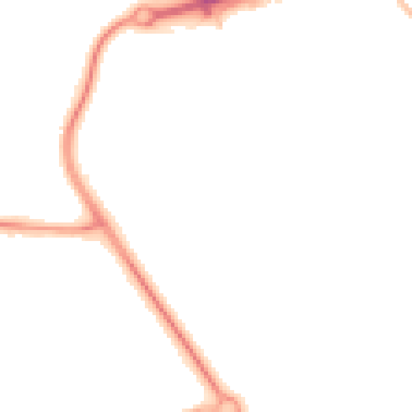 Night-time road noise heatmap for CH49 6NG