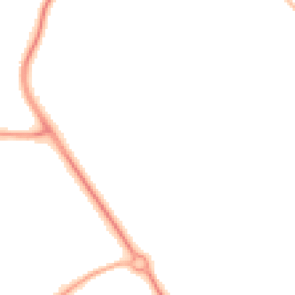 Night-time road noise heatmap for CH49 6NH