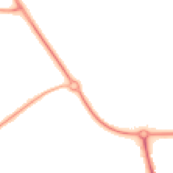 Night-time road noise heatmap for CH49 6PU