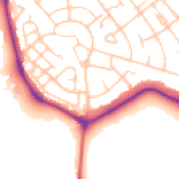 Daytime road noise heatmap for CH49 7LR