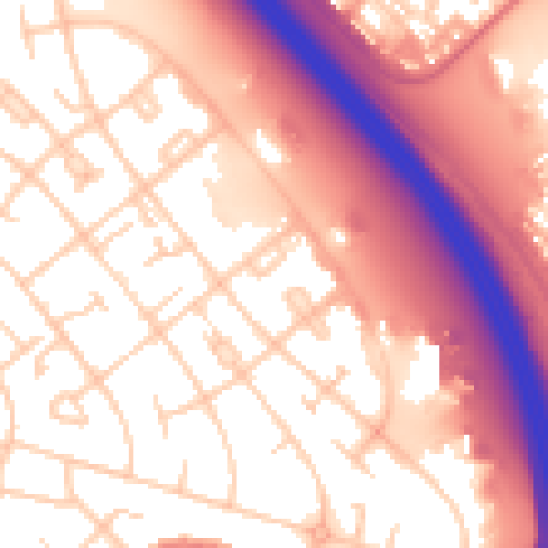 Daytime road noise heatmap for CH49 7NT