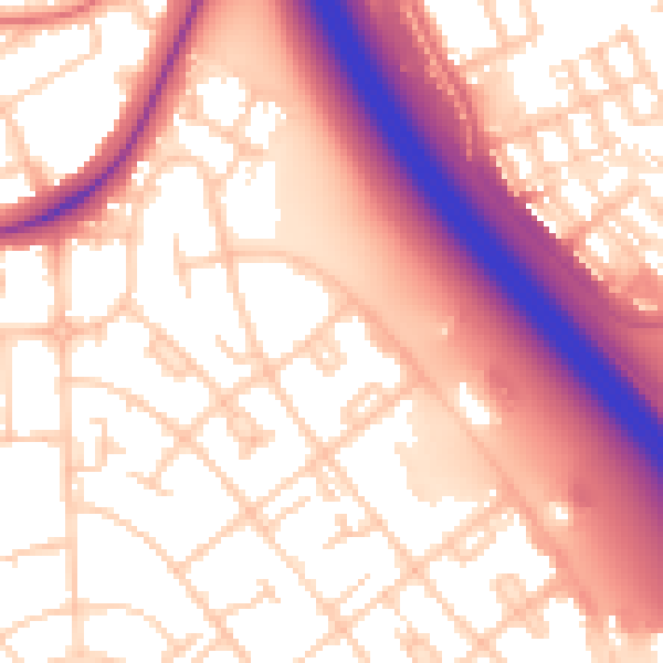 Daytime road noise heatmap for CH49 8EX