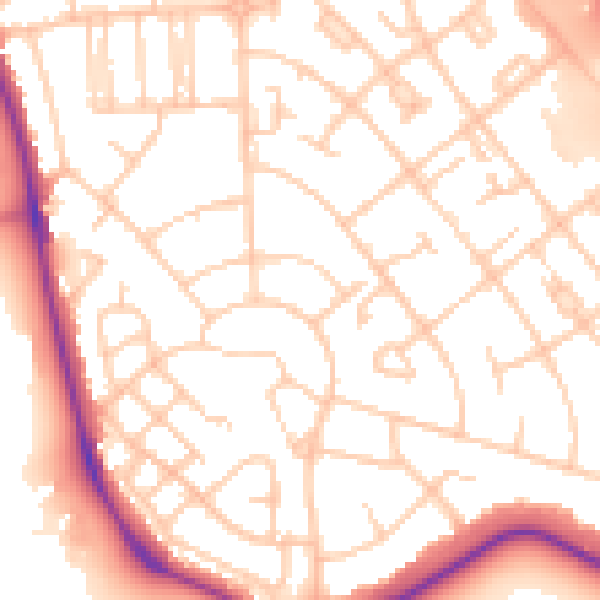 Daytime road noise heatmap for CH49 8HY