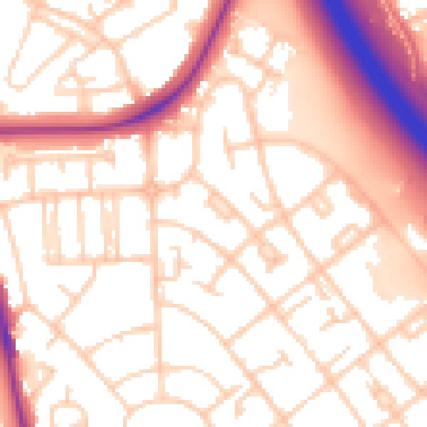 Daytime road noise heatmap for CH49 9BP