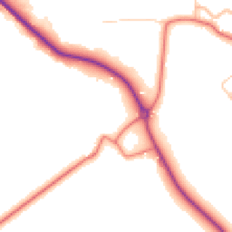 Daytime road noise heatmap for CH61 0HJ