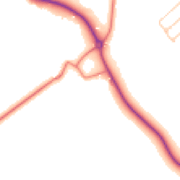 Daytime road noise heatmap for CH61 0HW