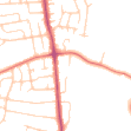 Daytime road noise heatmap for CH61 1AJ